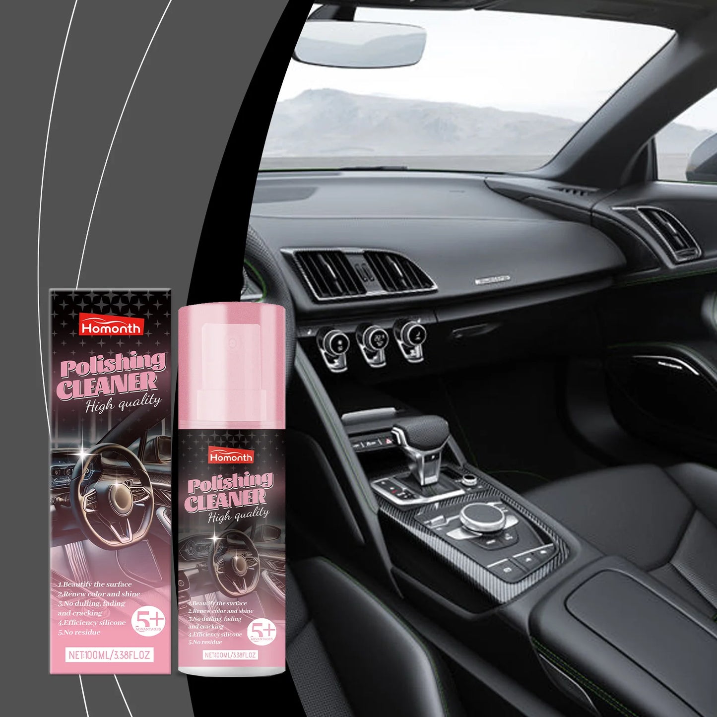 Car Interior Detailer Spray – Leather & Dashboard Polish