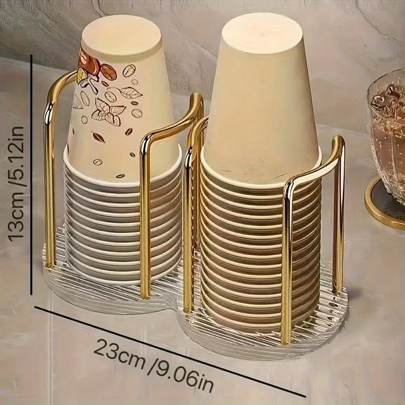 Acrylic Disposable Cup Holder Rack – Single & Double Base