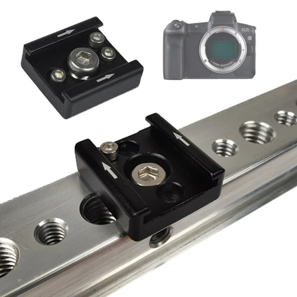 1/4" Cold Shoe Mount Adapter for DSLR Camera Rig & Flash