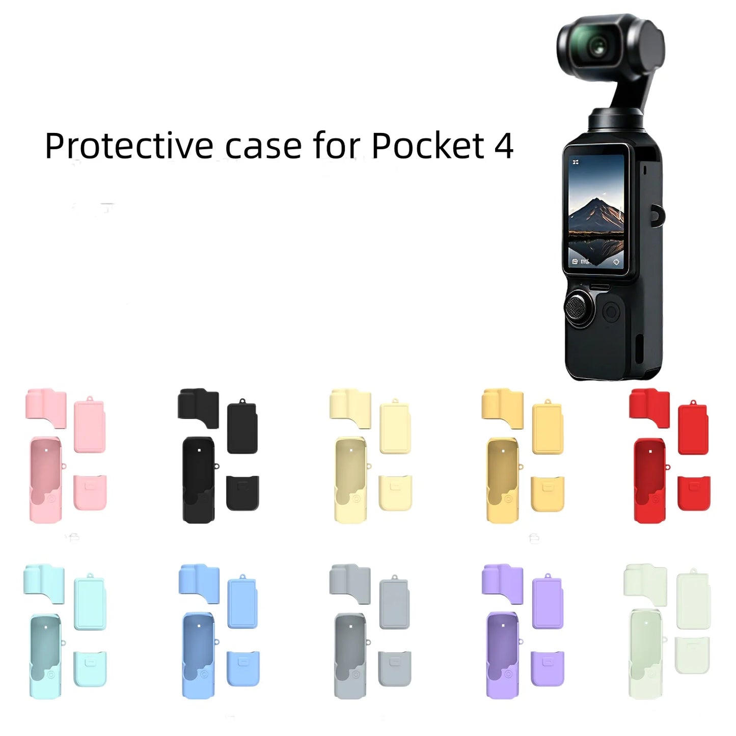 Suitable For DJI Pocket4 Lens Protective Case Screen Protective Case Camera Protective Case Battery Protective Case Peaceful Pleasures Health and Wellness