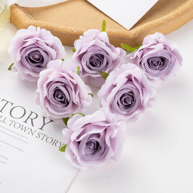 50/100pcs Silk Rose Artificial Flowers for Wedding & Home Decor