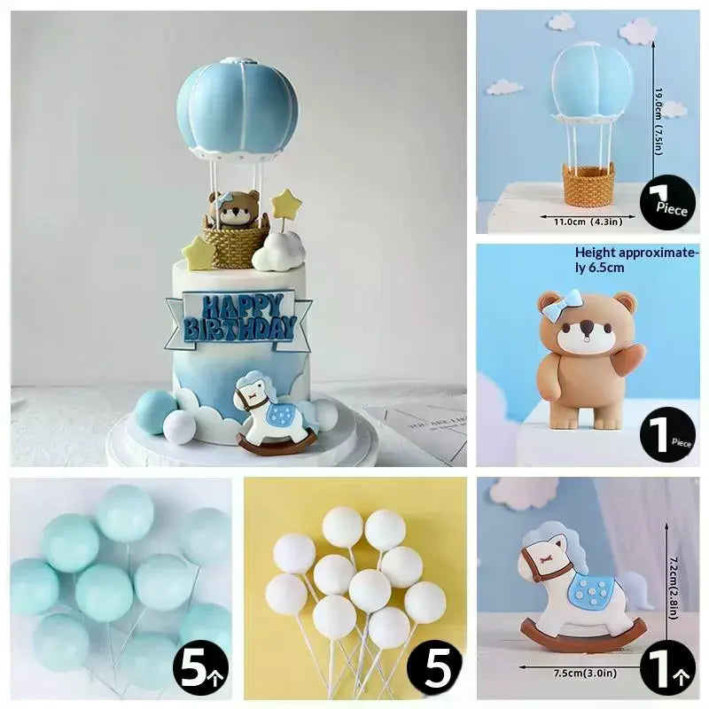 Hot Air Balloon Cake Topper – Gender Reveal & Baby Shower