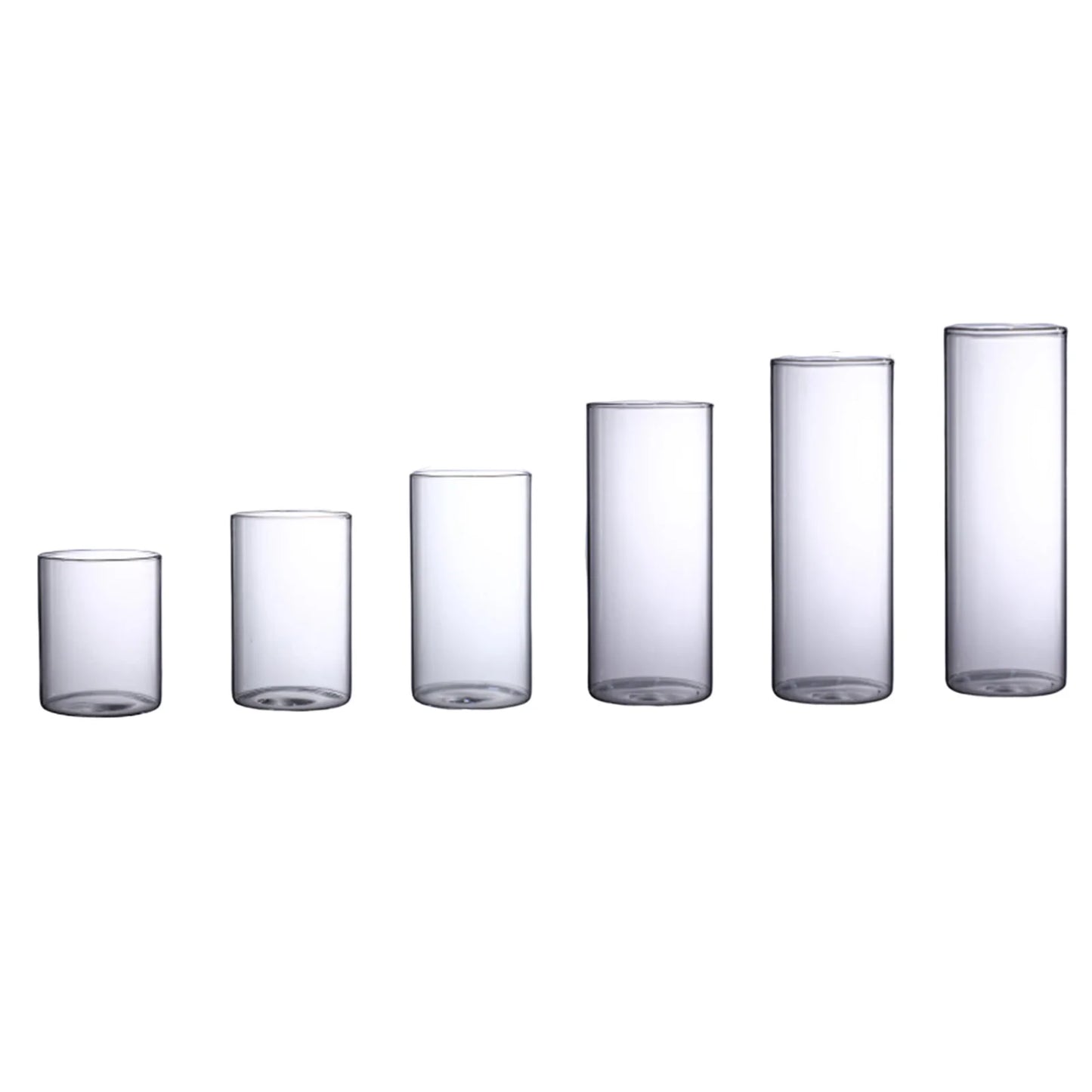 Transparent Glass Hydroponic Vase Modern Small Cylinder Flower Centerpiece Vases Use For Floral Wedding Home Decoration Peaceful Pleasures Health and Wellness