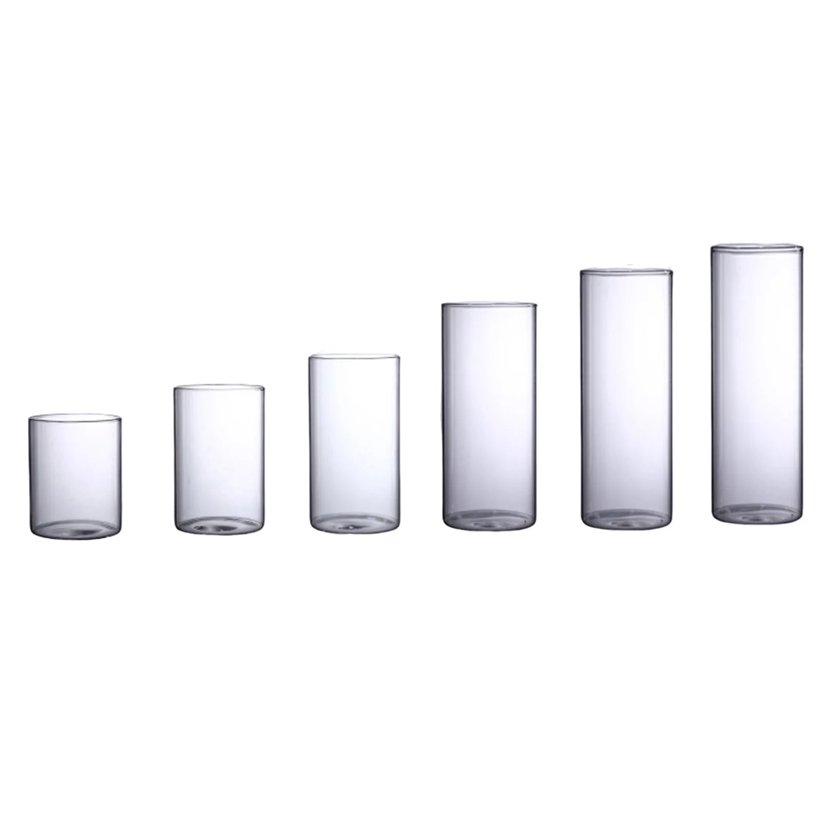Transparent Glass Hydroponic Vase Modern Small Cylinder Flower Centerpiece Vases Use For Floral Wedding Home Decoration Peaceful Pleasures Health and Wellness