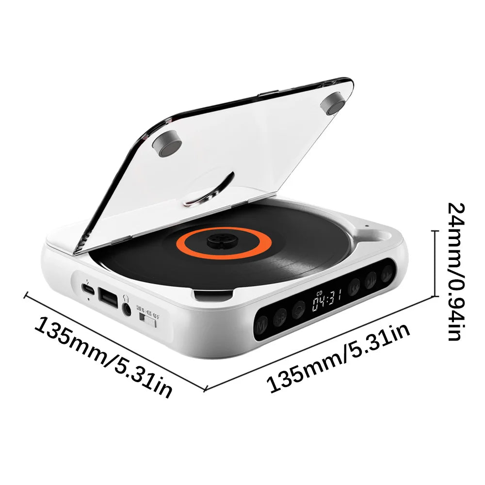 CD Player Portable BT Music Runner Dustproof Cover 6 Modes A-b Repeat