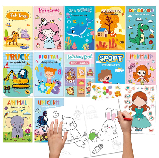 Kids Coloring Book Cartoon Doodle Art Creative Fun Holiday Party Peaceful Pleasures Health and Wellness