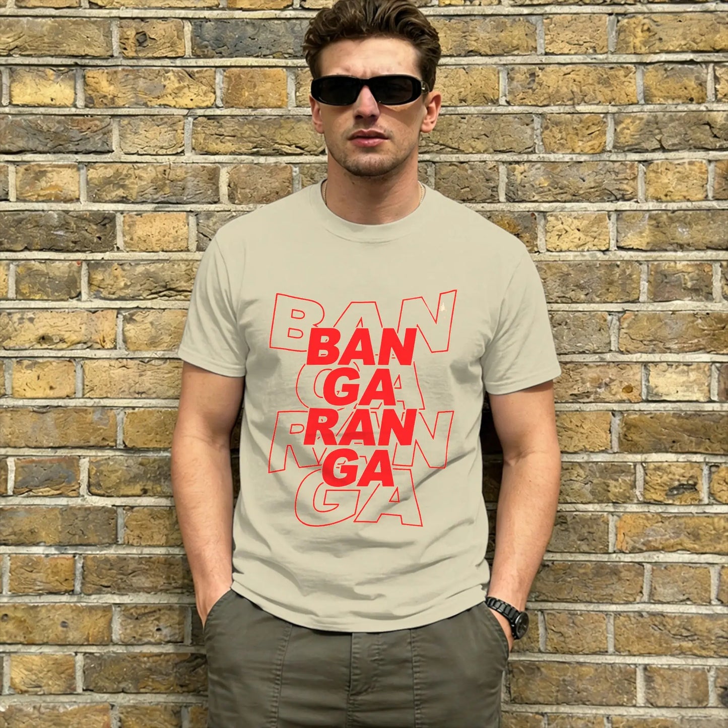 Men Bangaranga T Shirts Bulgaria DARA Eurovisions 2026 Pure Cotton Tops Humor Short Sleeve Round Neck T Shirt Original T-Shirts Peaceful Pleasures Health and Wellness Khaki S