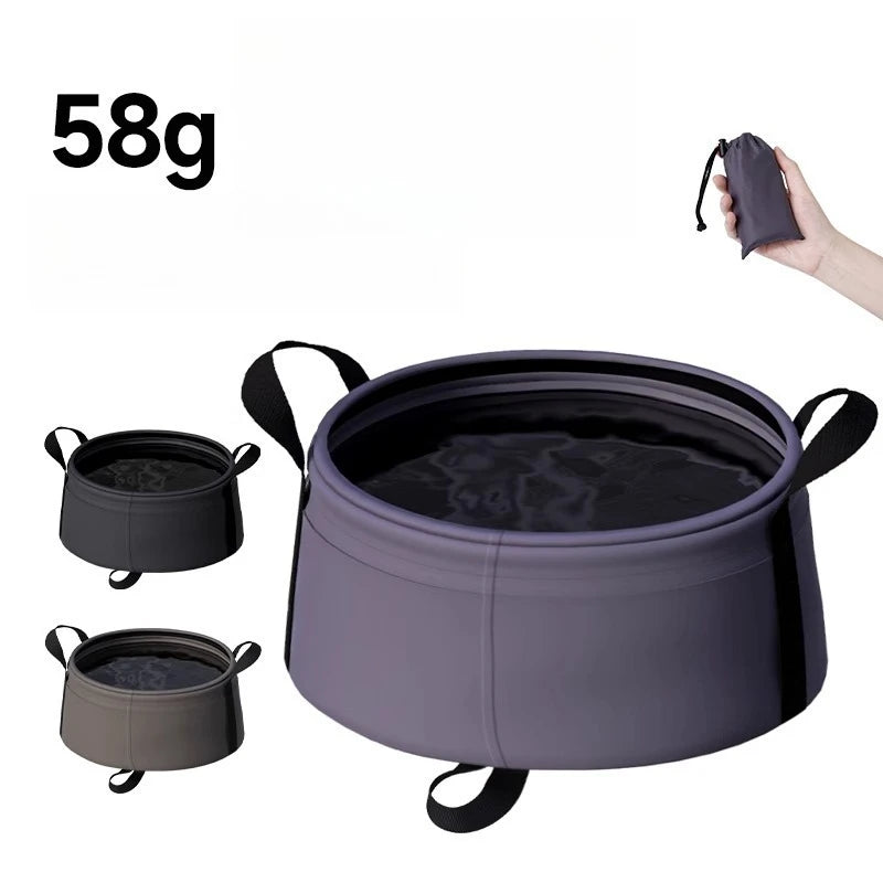 Portable Folding Basin 8.5L – Collapsible Travel Wash Bowl Folding Wash Basin Peaceful Pleasures Health and Wellness