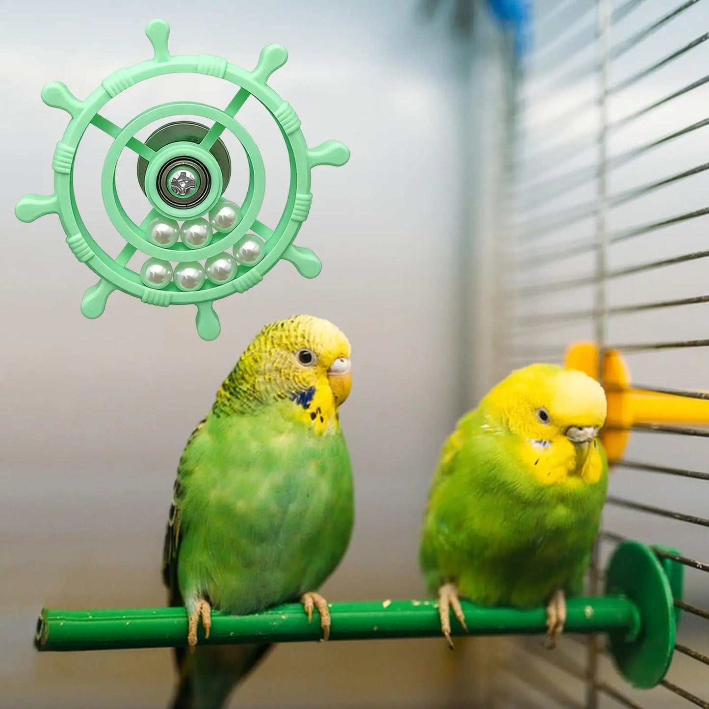 360° Bird Spin Wheel Toy | Interactive Cage Enrichment