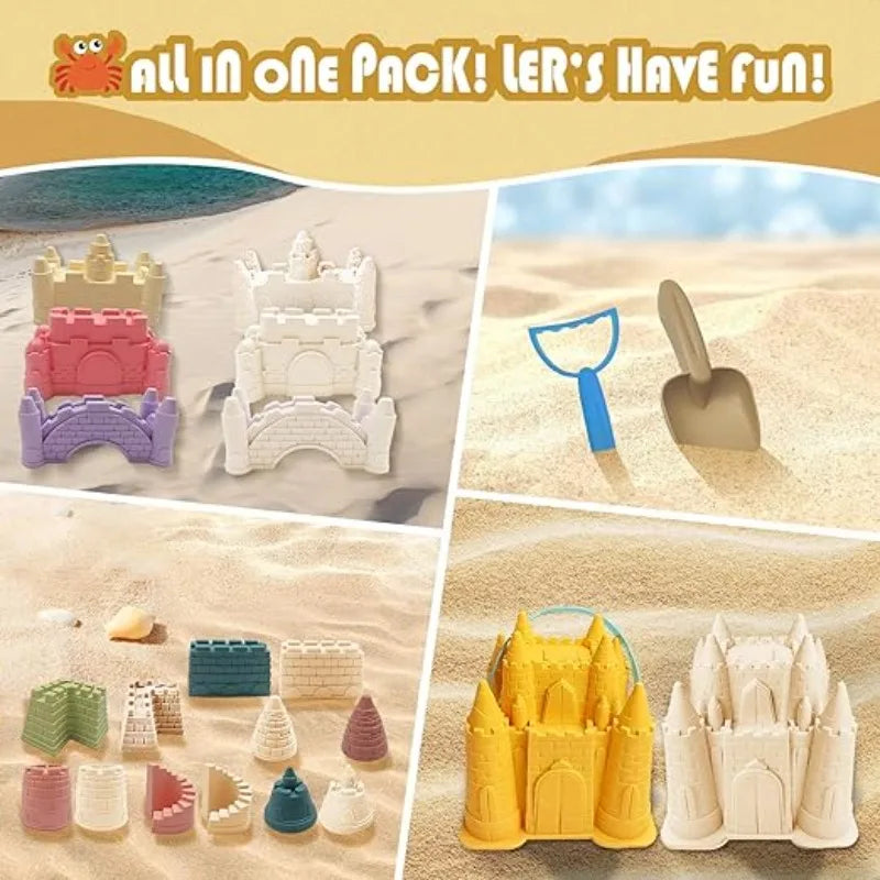 Kids Beach Sand Castle Toy Set | Large Outdoor Sand Play Tools