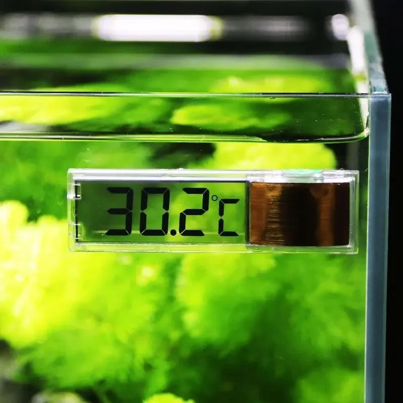 1pc Aquarium Thermometer 3D Digital LED Electronic Fish Tank Temperature Fish Turtle Temp Meter Aquarium Decoration Peaceful Pleasures Health and Wellness