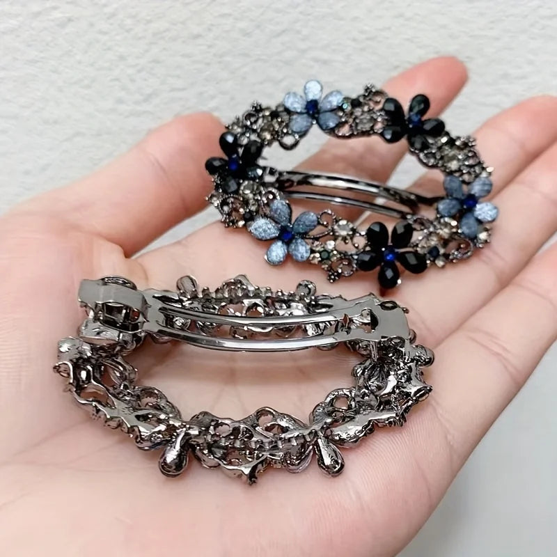 Vintage Hollow Alloy Flower Hair Clip | Women's Barrette