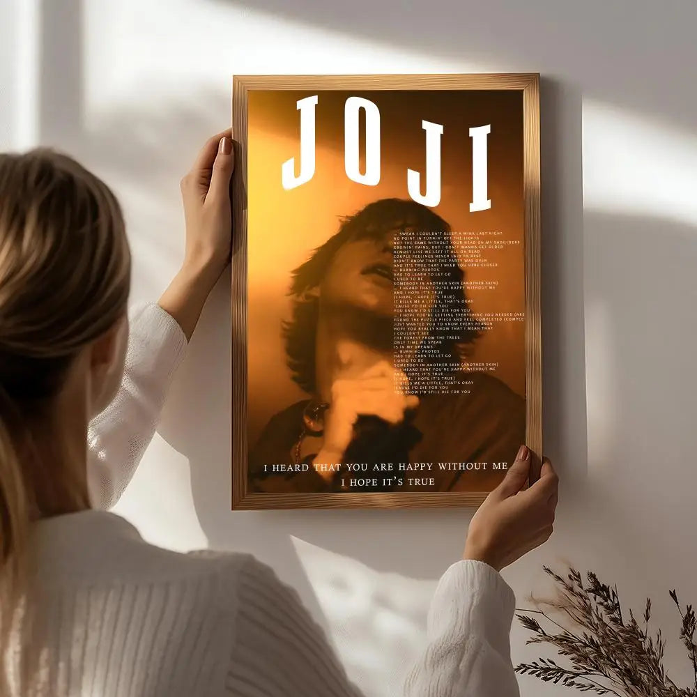 Singer J-Joji Poster HD Self Adhesive Waterproof Wall Art Ideal for Home Office Dorm Bedroom Great Gift Peaceful Pleasures Health and Wellness White8 50X70cmNoframe