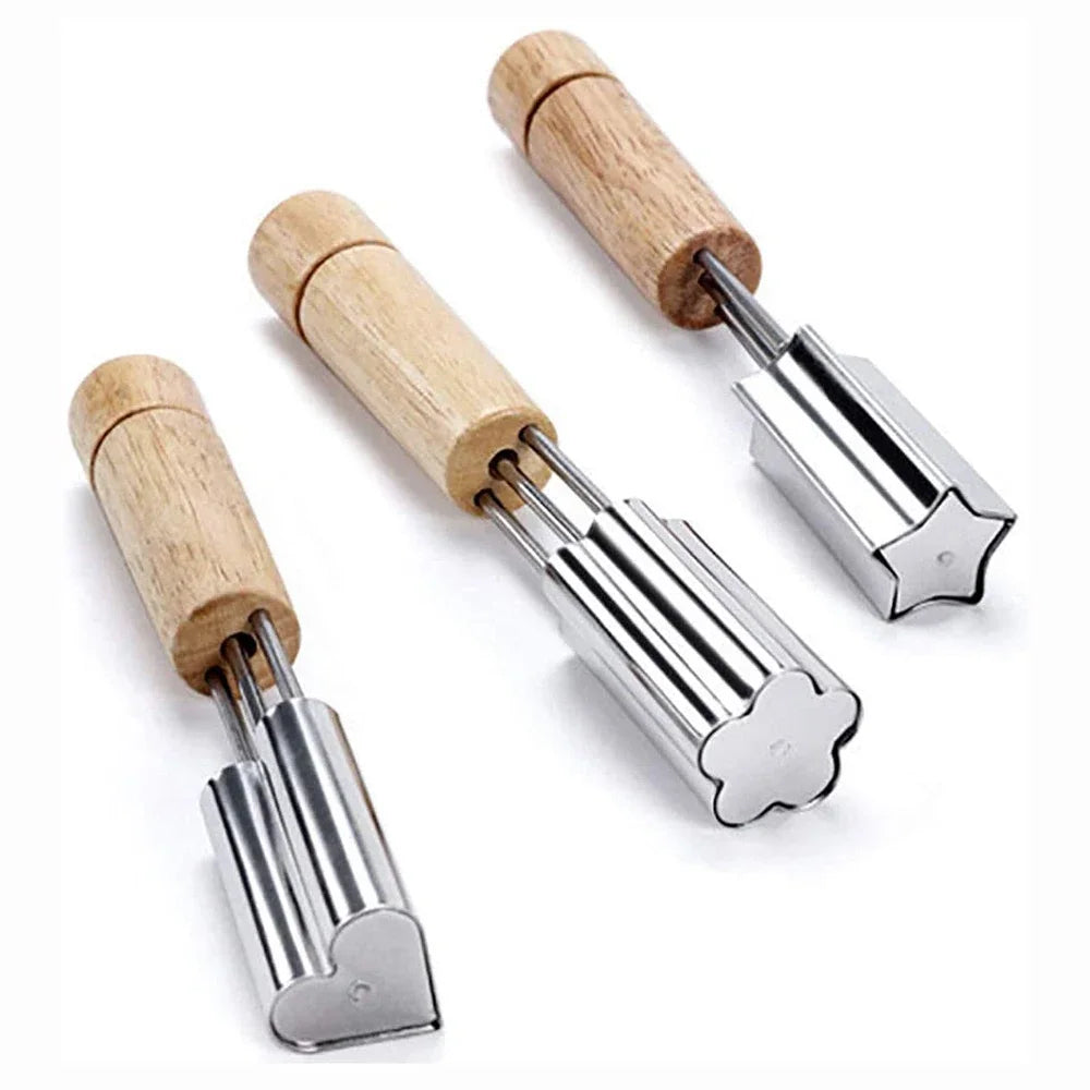 Stainless Steel Biscuit Mold Printing Mold Carrot and Fruit Embossing Mold Butter Cylinder Pushing and Pressing Mold Baking Tool Peaceful Pleasures Health and Wellness