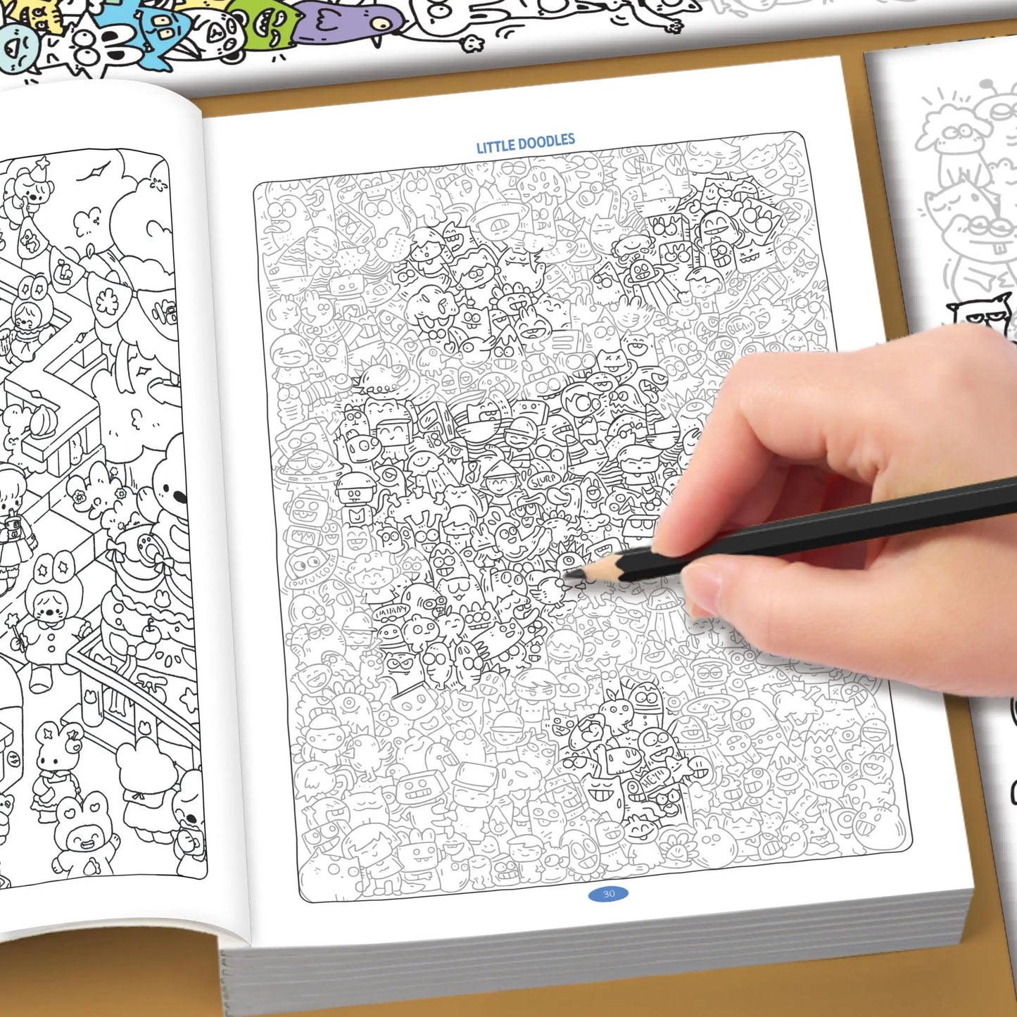 Little Doodles Adult Coloring Tracing Book 32 Pages Relaxing Sketch