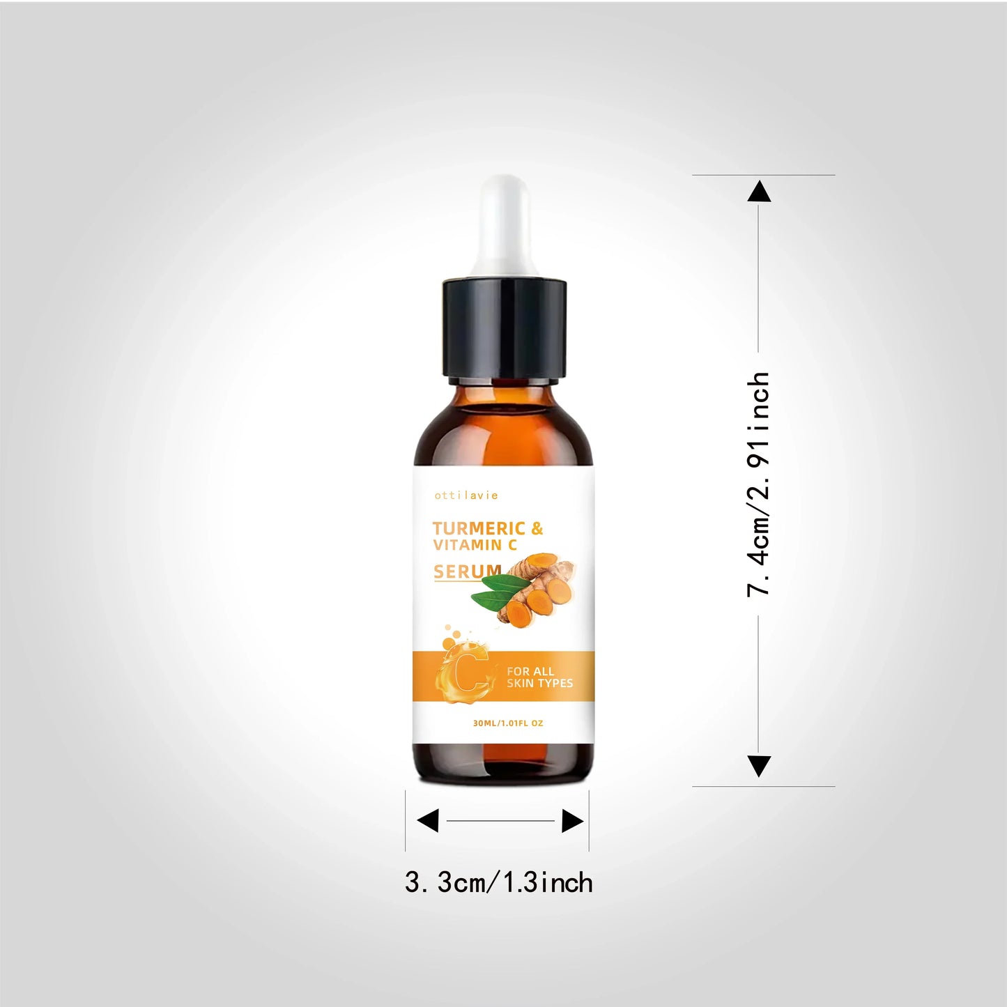 Turmeric & Vitamin C Lifting Face Serum – Hydrating, All Skin