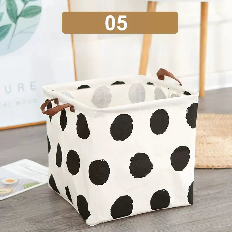 Foldable Cotton Linen Laundry Basket & Storage Organizer Bin Foldable Laundry Hamper Peaceful Pleasures Health and Wellness 05