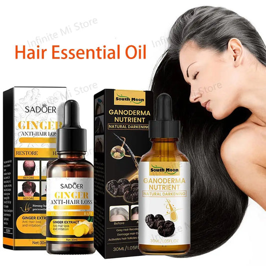 30ml Ginger Hair Care Oil Repair Dry And Frizzy Hair Serum Prevent Baldness Hair Treatment For Women Men Hair Care Hair Oil Peaceful Pleasures Health and Wellness