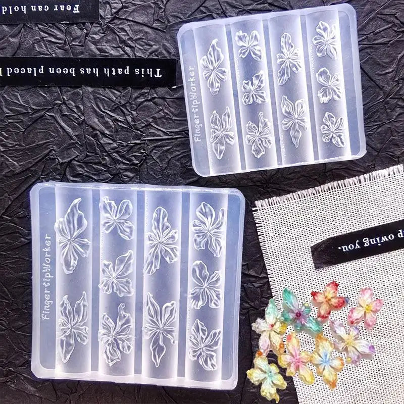3D Flower Silicone Nail Mold | DIY Resin Casting Nail Art