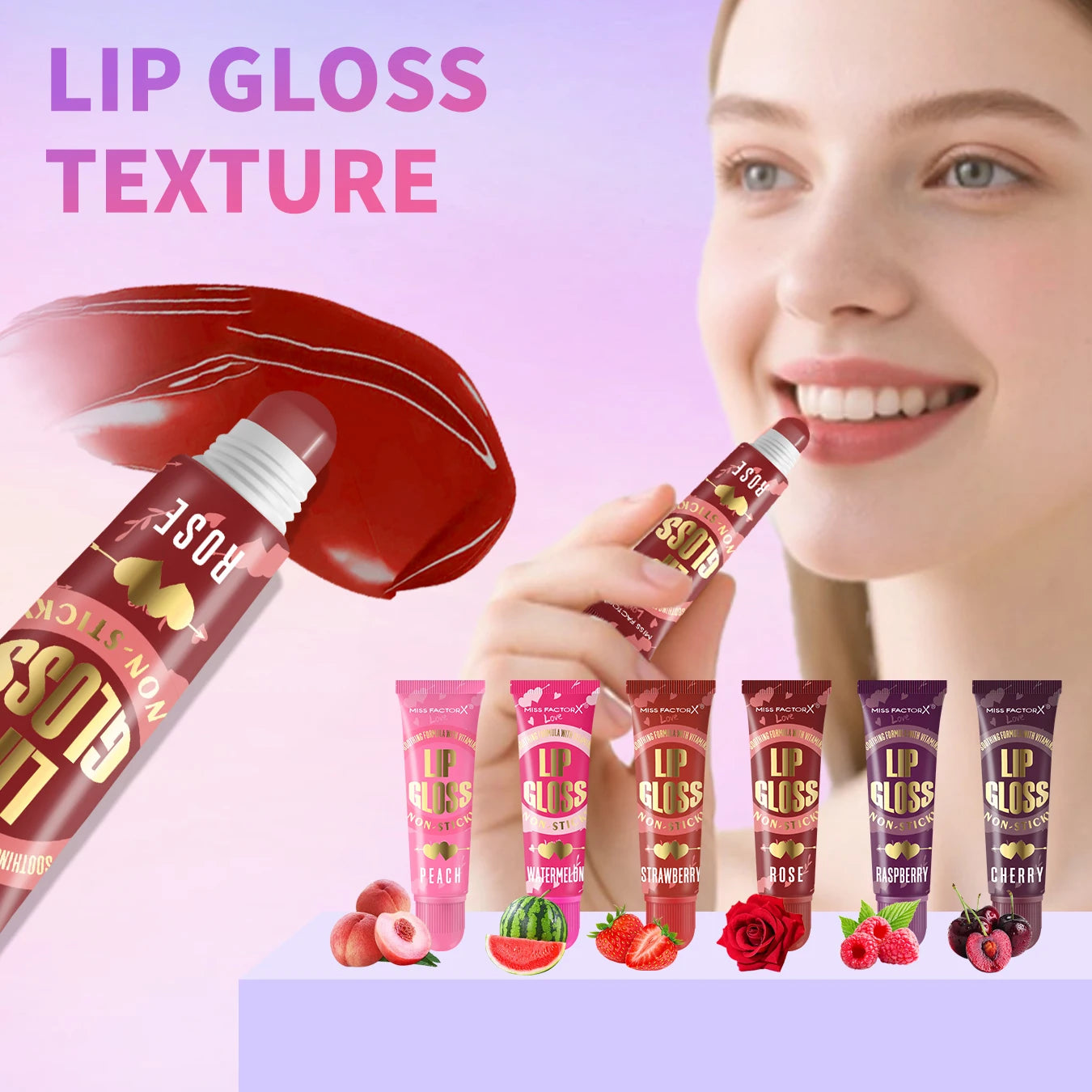 6-piece Moisturizing Lip Oil Set - Long lasting Gloss Effect, Portable Travel Kit, Thanksgiving and Christmas Gift Peaceful Pleasures Health and Wellness