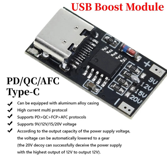 1/2PCS PD/QC/AFC Type-C Decoy Board USB Boost Module PPS/QC4 + FCP AFC Type-C Trigger Polling Detector Power Fast Charging Peaceful Pleasures Health and Wellness