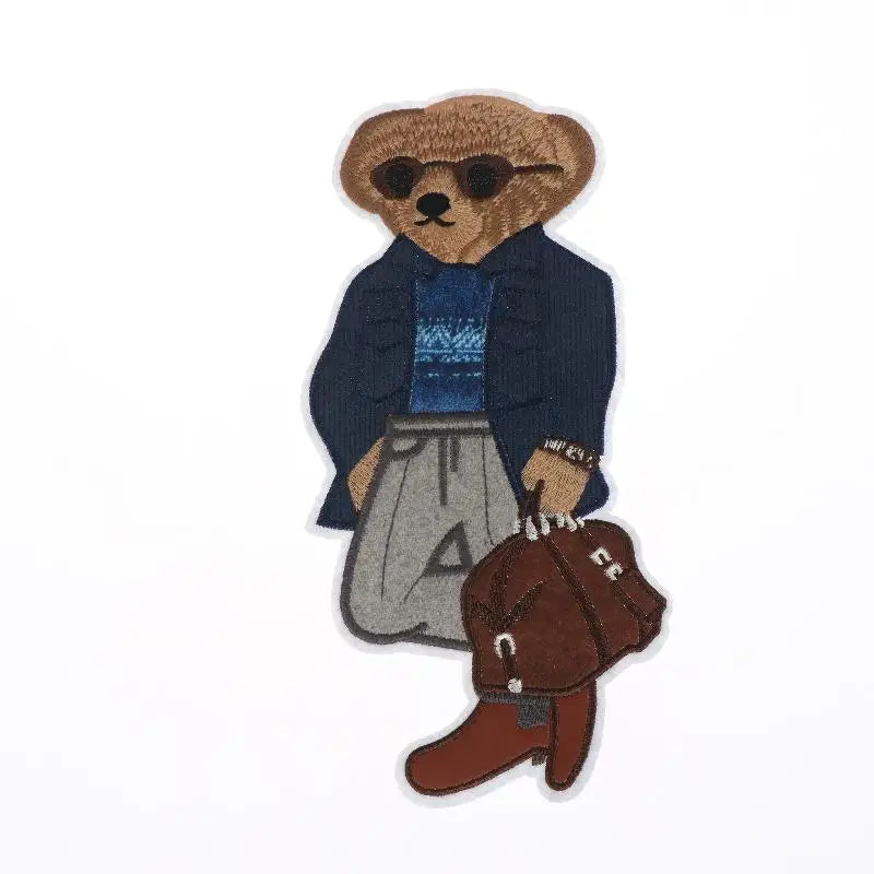 Large Bear Clothing Patch for DIY Craft Projects Craft Supplies Peaceful Pleasures Health and Wellness