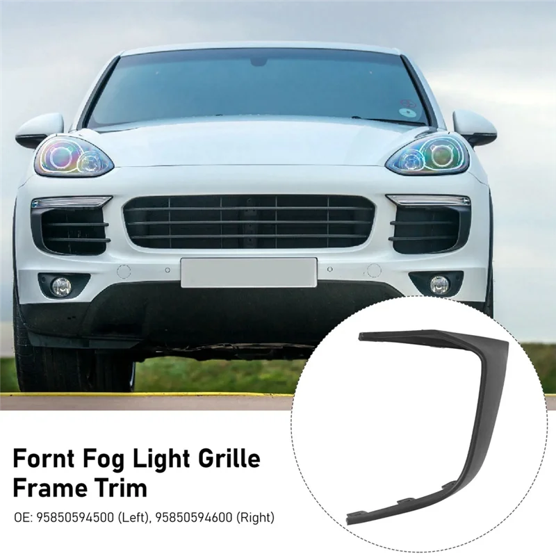 A36T-Automotive Front Bumper Fog Light Grille Air Guide Trim For Porsche Cayenne 958 2015-2018 95850594500 95850594600 Peaceful Pleasures Health and Wellness