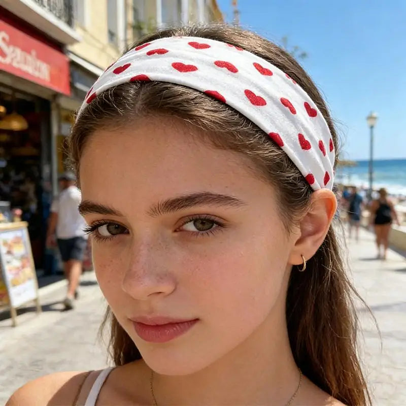Love Print Hair Band – Korean Sports & Yoga Headband for Girls