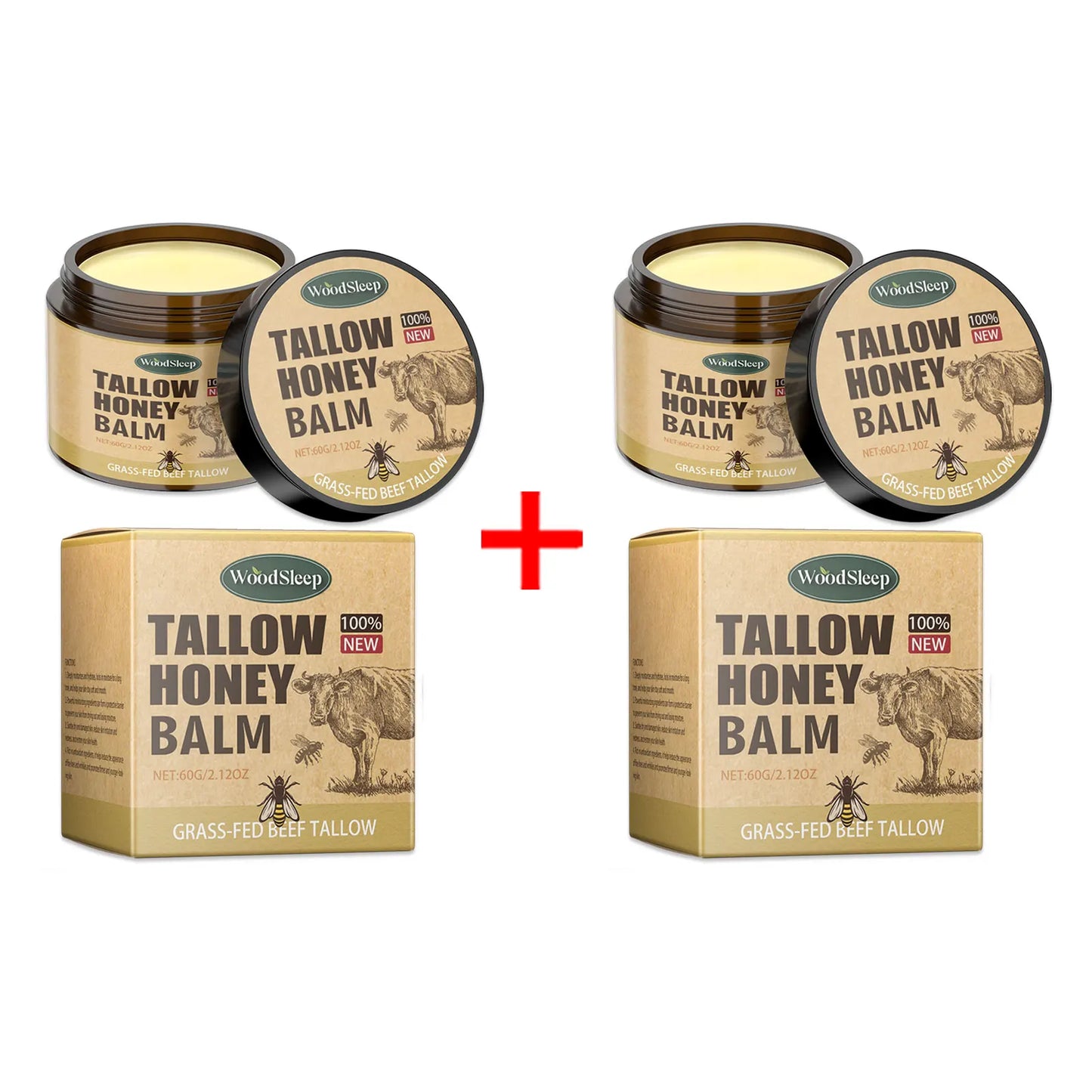 Tallow & Honey Facial Moisturizer Cream | Deep Hydration 60g