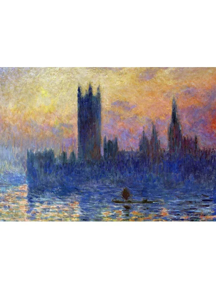 Claude Monet Exhibition Posters Canvas Oil Painting Garden Boat Lake Landscape Nature Landscape Wall Room Home Decor Peaceful Pleasures Health and Wellness W 40x60cm Unframed