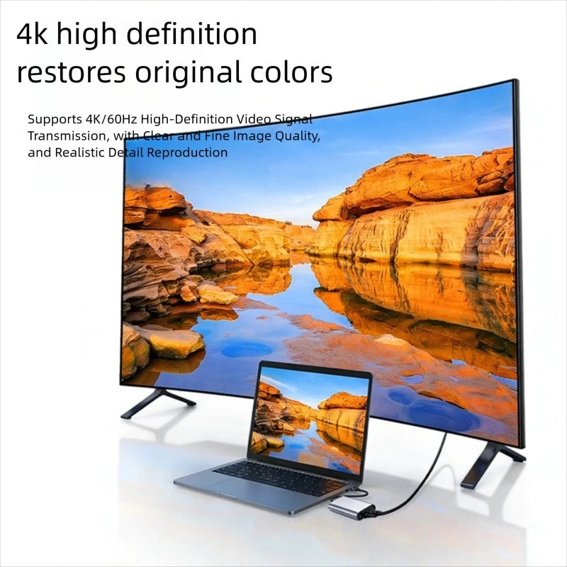 Type C to HDMI-compatible Cable USB C to HDTV Converter HD 4K USB 3.1 HDTV Cable Adapter for MacBook Chromebook Samsung Xiaomi Peaceful Pleasures Health and Wellness