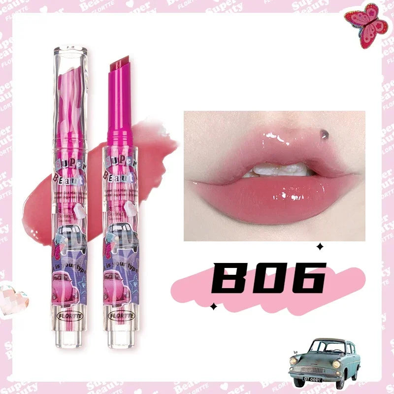 FLORTTE Mirror Glass Lip Gloss | Heart Shape Moisturizing Tint