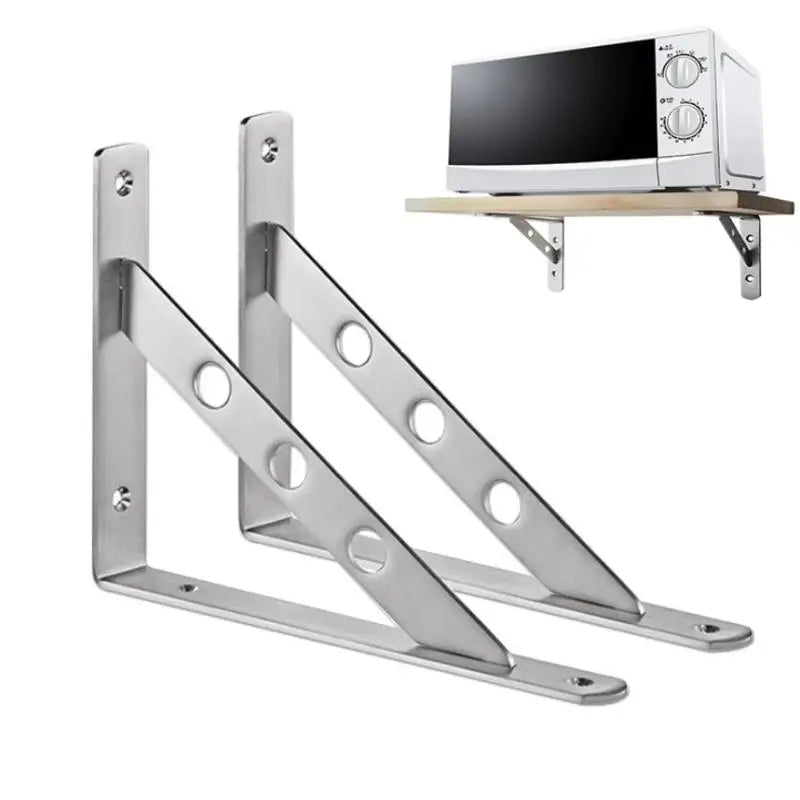 2Pcs Angle Bracket Heavy Duty For Wall Angle Bracket Stainless Steel L Type Bracket Peaceful Pleasures Health and Wellness