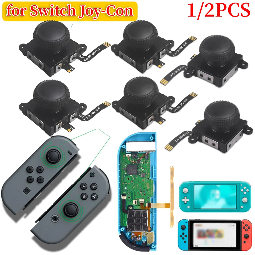 1/2PCS TMR Sensing Joystick for Switch/Lite/OLED Joycon Analog Thumb Stick No Drifting Hall Electromagnetic Stick Repair parts Peaceful Pleasures Health and Wellness