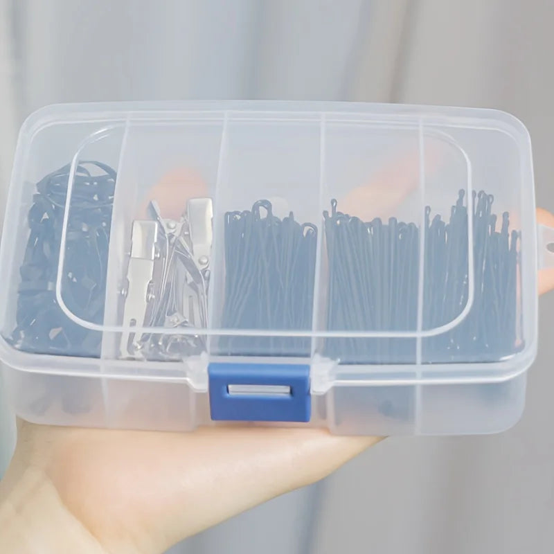 2-Pack 5-Grid Transparent Jewelry Storage Box | Earring Organizer