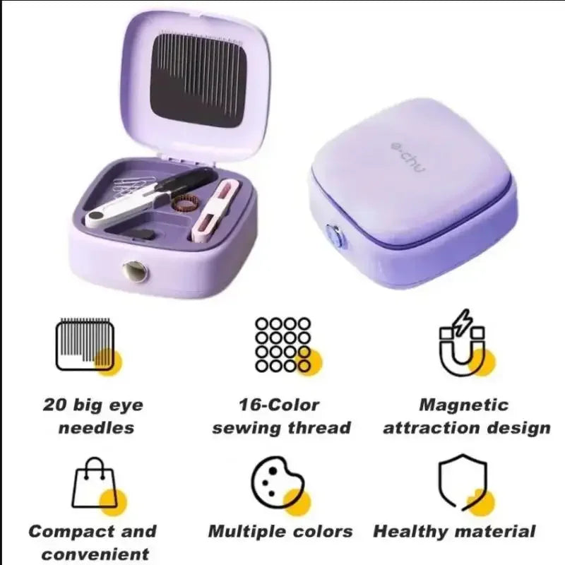 Mini Magnetic Sewing Kit – 40-Piece Needle & Thread Set Magnetic Sewing Kit Peaceful Pleasures Health and Wellness