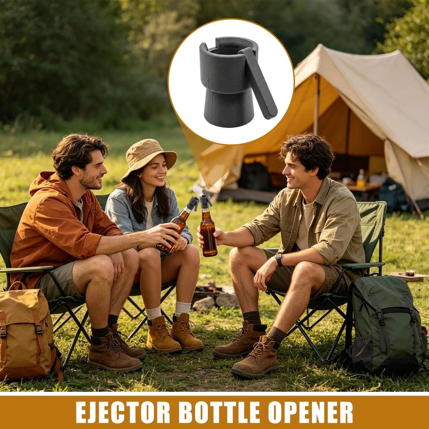 3D Printed Ergonomic Bottle Opener | One-Button Lid Launcher