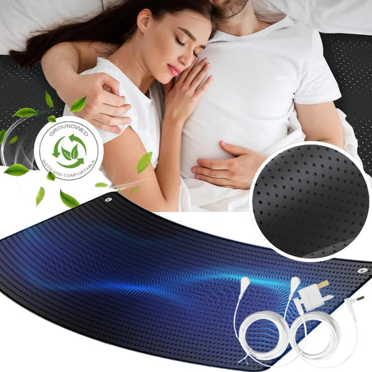 Grounding Mat for Bed Grounding Sheets Grounding Mattress Pad with Cord for Improved Sleep Reduced Anxiety Relief Pain Balance Peaceful Pleasures Health and Wellness
