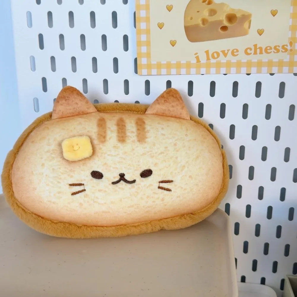 Funny Roast Bread Siamese Cat Pencil Bag Blusher Cat Large Capacity Stationery Bag Design Cute Pencil Bag Cosmetic Peaceful Pleasures Health and Wellness style 2