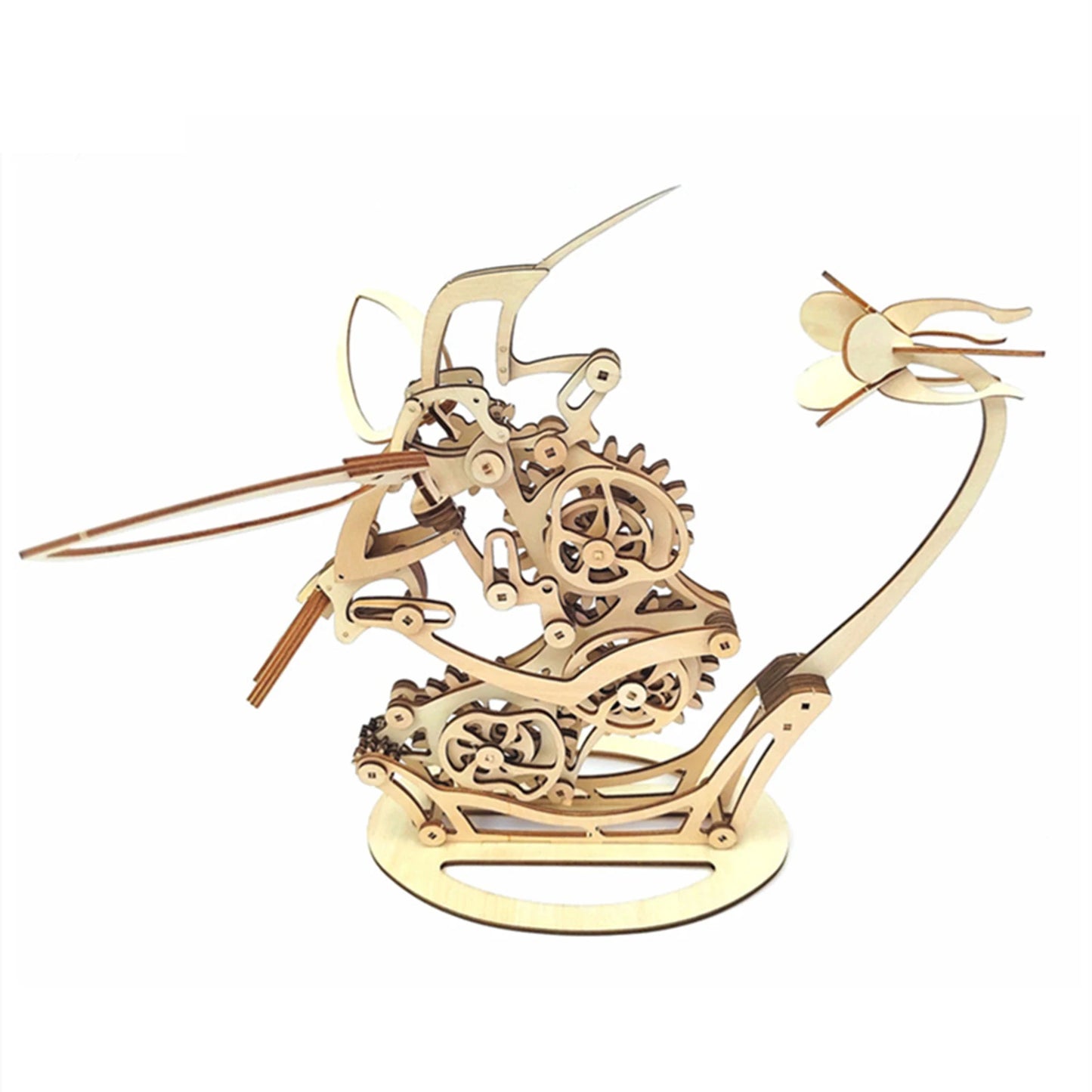 Wooden Kinetic Hummingbird Sculpture Set Assemble Animal Models with High Peaceful Pleasures Health and Wellness