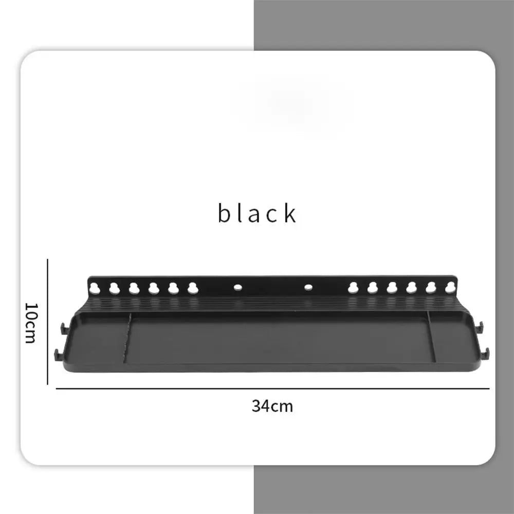 Support Rack Detachable Easel Tray Shelf Easy to Install Plastic Sketch Storage Rack Durable 34X10CM Painting Tools Tray Artists Peaceful Pleasures Health and Wellness Black