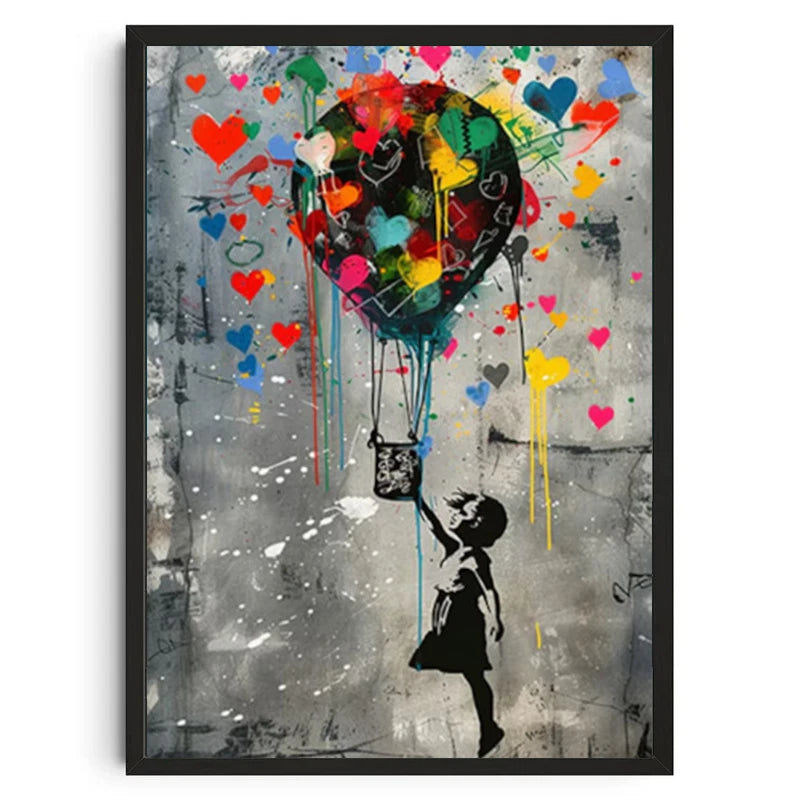 Banksy Graffiti Canvas Wall Art Print | Unframed Home Decor