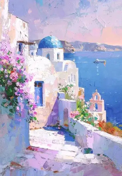 Landscape Art Posters Canvas Printing, Colorful Fashion Trend Wall Art for Rural Villas & Home Decor, Natural Aesthetic Canvas Peaceful Pleasures Health and Wellness