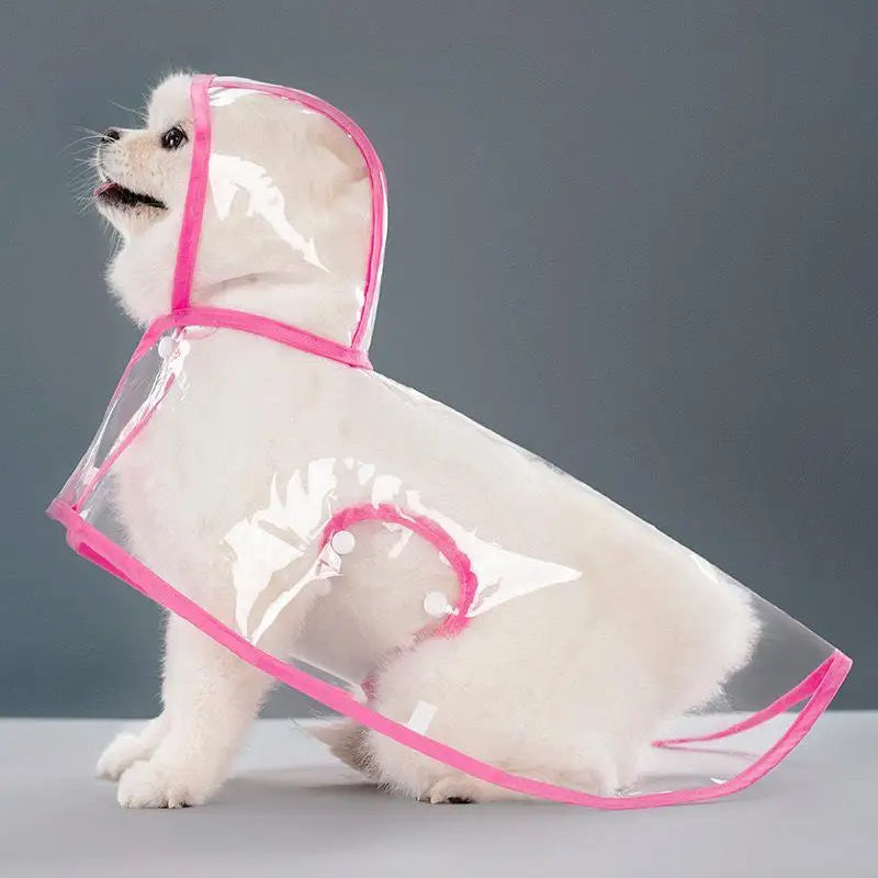 Transparent Waterproof Dog Raincoat XS–4XL | Clear PVC Pet Coat
