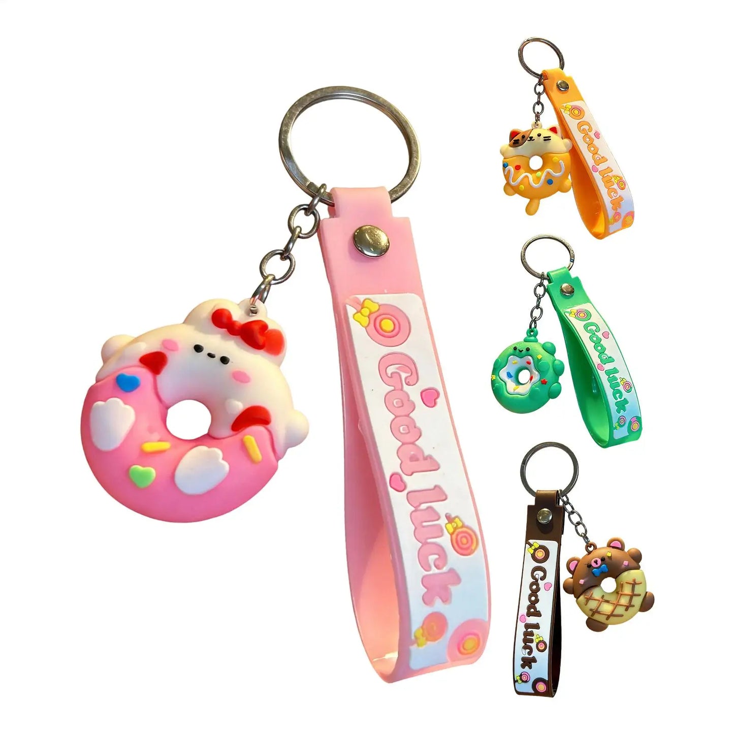 Cute Donut Animal Keychains – Bag Charms for Women & Teens