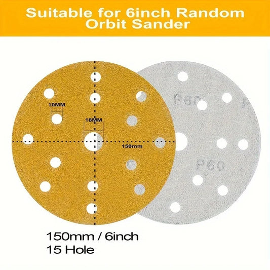 6-inch 15 Hole Circular Sand Tray Pad 60-400 Grit Used Random Track Peaceful Pleasures Health and Wellness