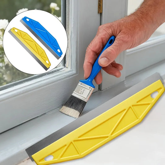 12-Inch Heavy-duty Yellow Paint Shield Edger Ergonomic Handle Peaceful Pleasures Health and Wellness