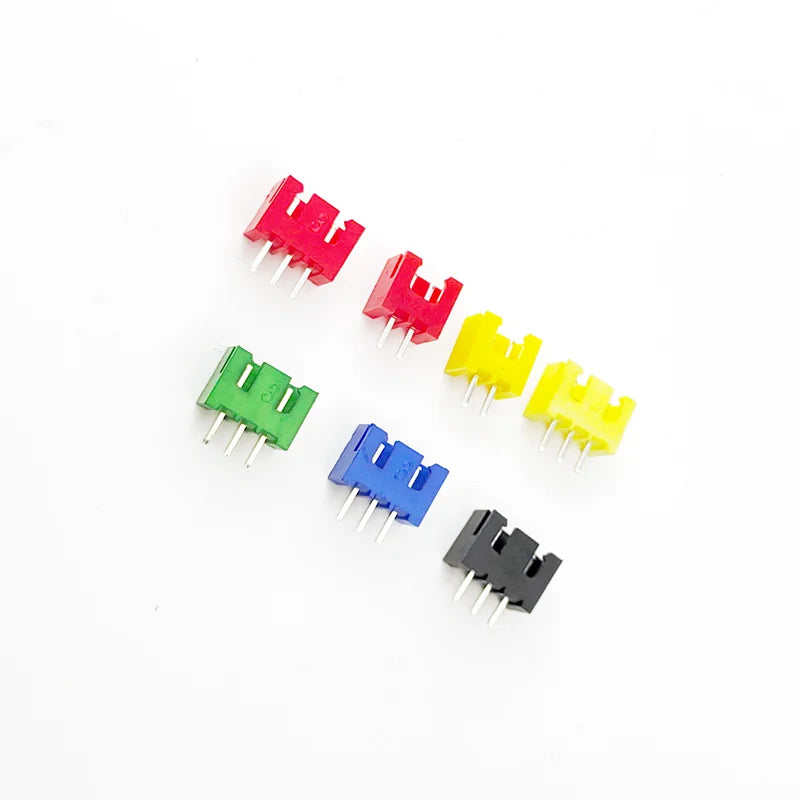 20pcs/Lot XH2.54-2P/3P/4P Rubber Shell / Straight Needle / Curved Needle Color Red Black Yellow Green Blue XH 2.54mm Plug Socket Peaceful Pleasures Health and Wellness Straight needle 2P Red