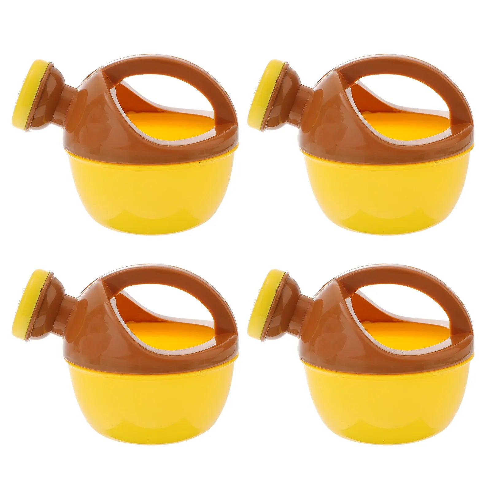 4Pcs Lovely Ergonomic Plastic Watering Can Set for Children Indoor Plants Bonsai Flower Potted Garden Supply Sprinkler Device Peaceful Pleasures Health and Wellness