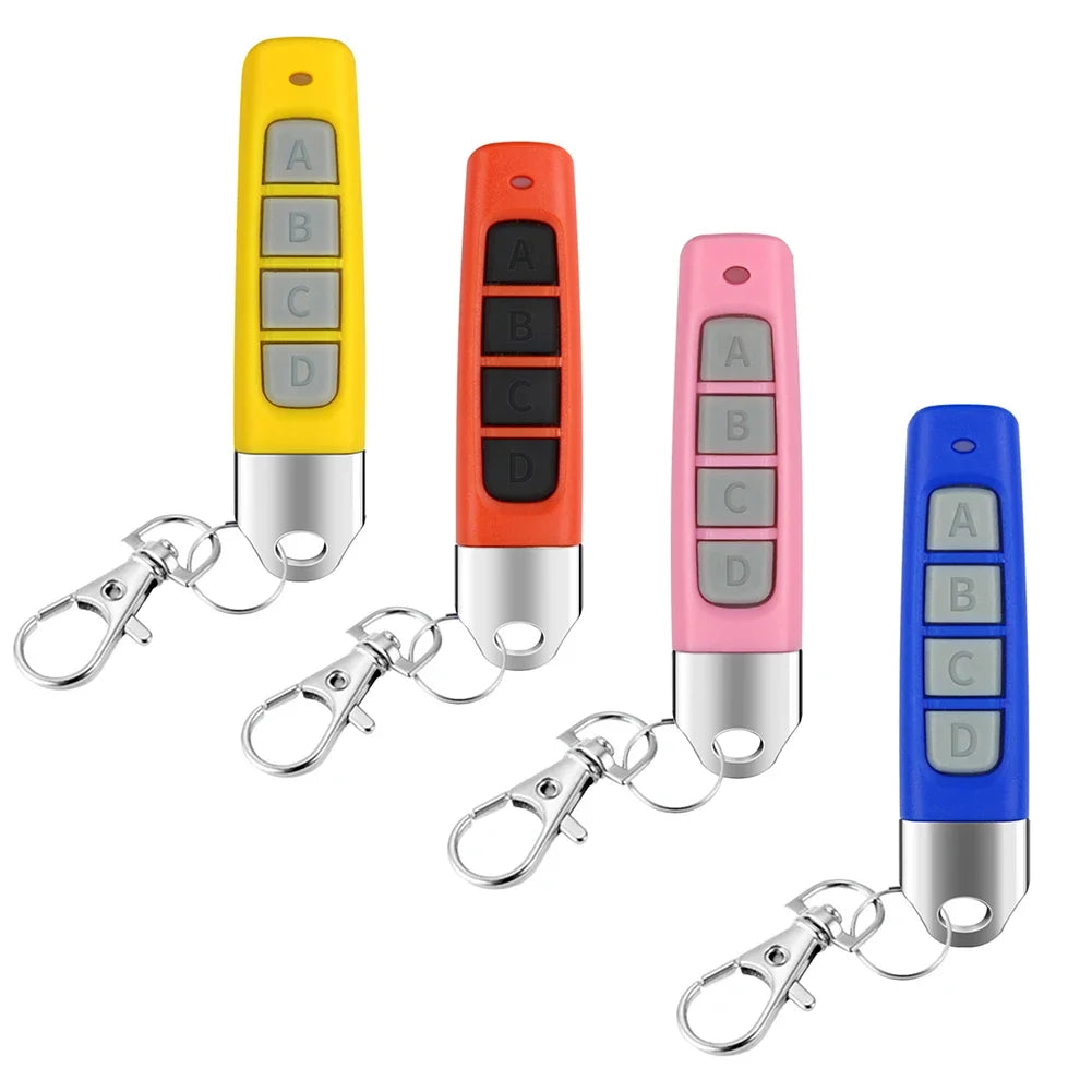433MHz Remote Control Car Key Garage Door Opener Remote Control Duplicator Clone Cloning Code 4key Wireless Controller Receiver Peaceful Pleasures Health and Wellness 4pcs Mixed 433MHZ